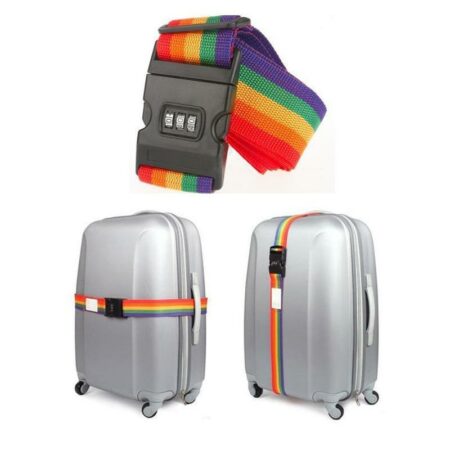 Färgglatt bagageband med eller utan kodlås