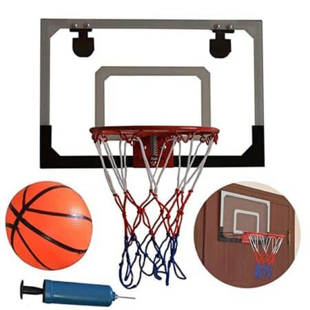 Basketkorg på platta – mini – med boll och pump