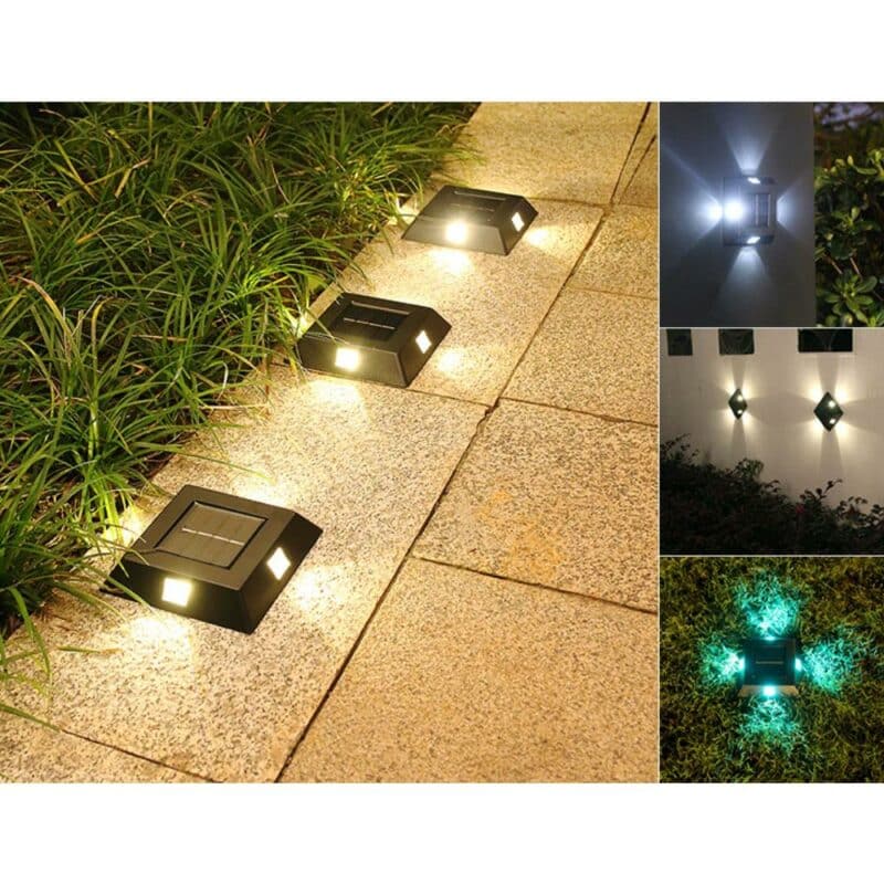 LED-solcellslampa - dekorativ trädgårds- eller vägglampa