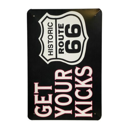 Metallskylt - Route 66 Get Your Kicks
