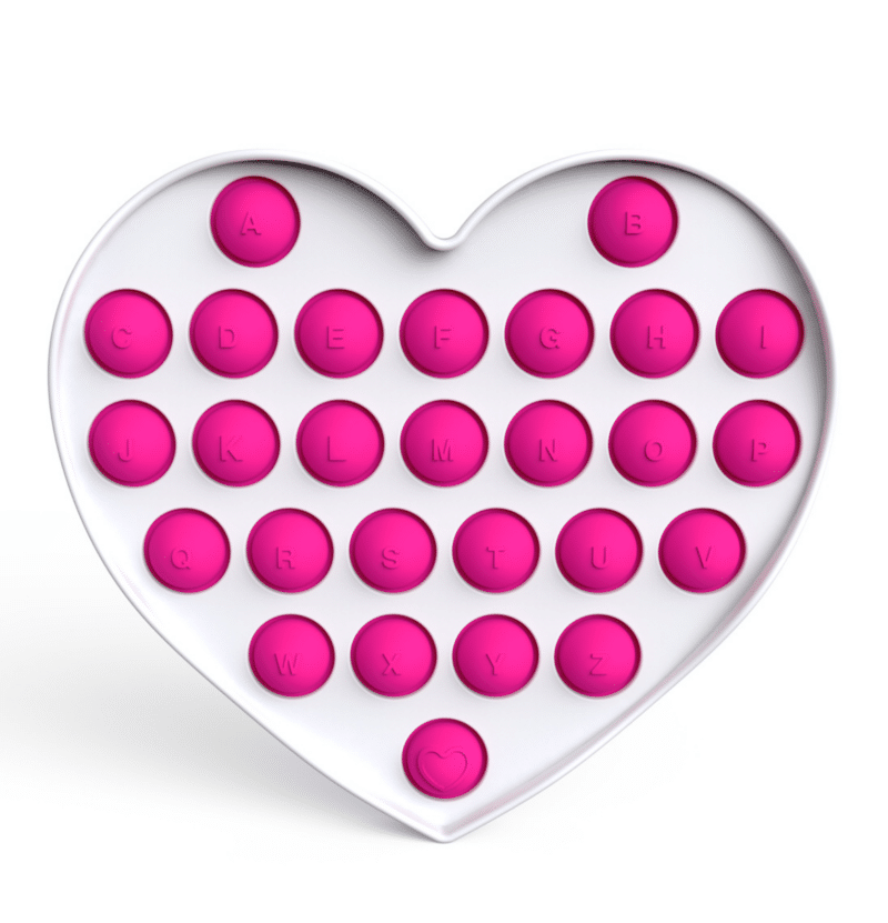 Fidget Toys - Pop It Bubbles - Hjärta (flera färger)