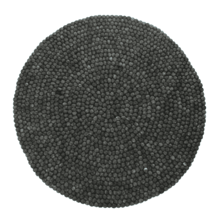 mörkgrå filtbollsmatta