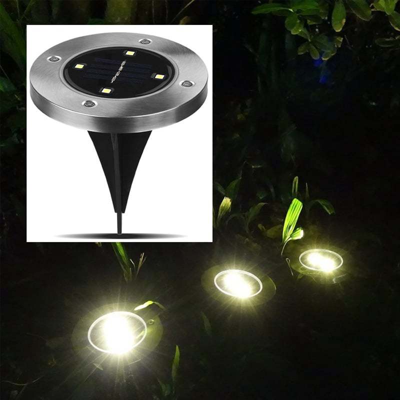 LED-solcellspot för trädgården med spjut (4 st)